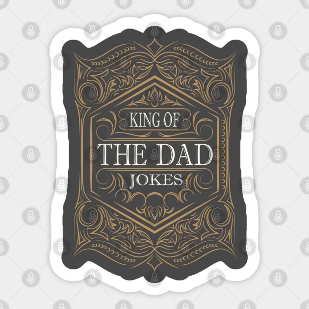 King of the dad jokes Sticker by lakokakr